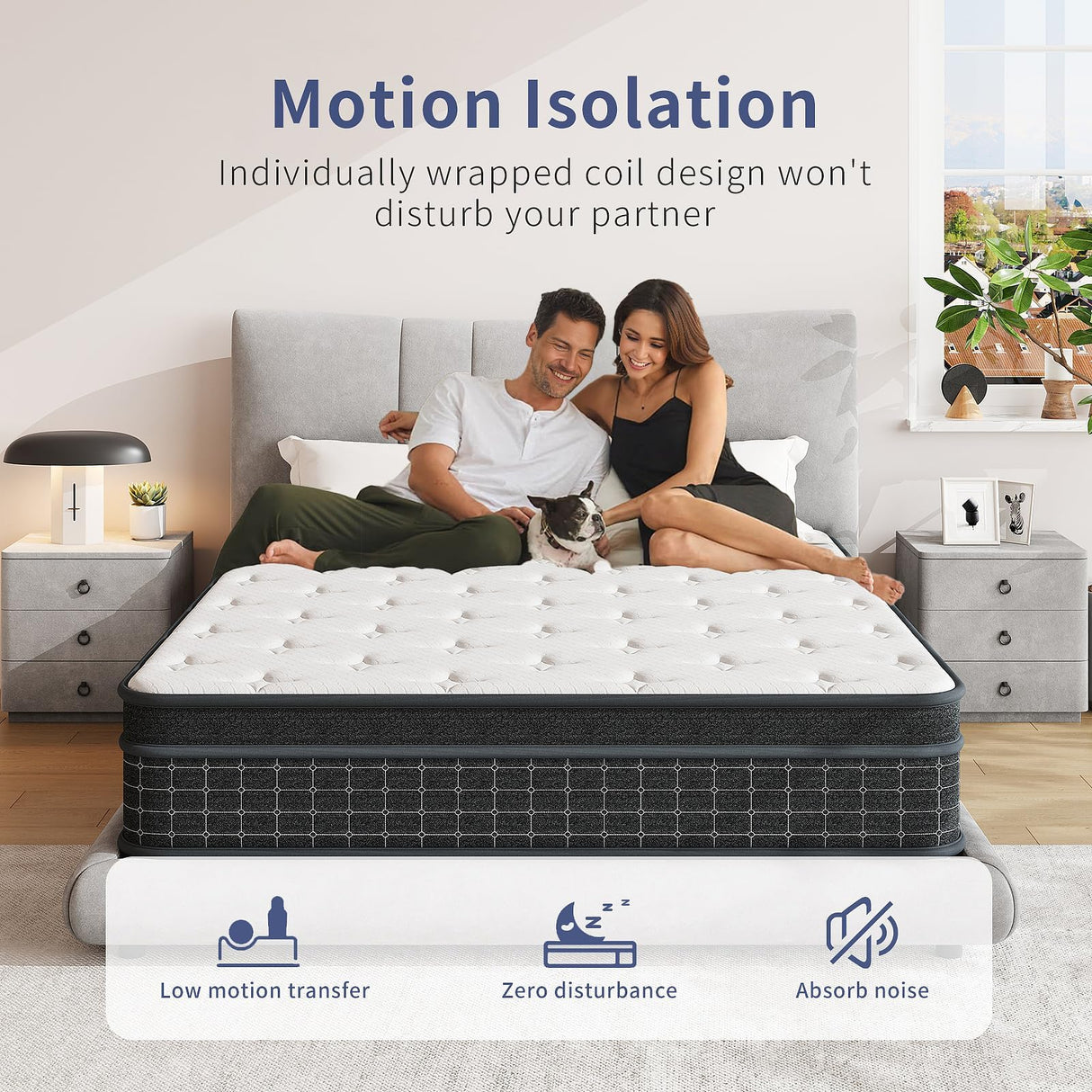 SupremeSleep King Size Mattress, 12 Inch King Mattress in a Box, Memory Foam Hybrid Matress with Individual Pocket Spring for Motion Isolation, Pressure Relief, Medium Firm Feel, CertiPUR-US SupremeSleep