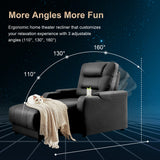 Chorlenimi Home Theater Seating Oversized Loveseat Recliner Chair Ultra-Comfortable Reclining Chair Power Recliners Chairs with Electric Recliners for Living Room (Black,Row of 3) Chorlenimi