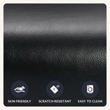 Reedvales Oversized Swivel Rocker Recliner Sofa Chair with Heat and Massage, Big Recliner Sofa Chair for Living Room, 360 Degree Swivel Single Sofa with Cup Holders and USB Port(Leather, Black) Reedvales