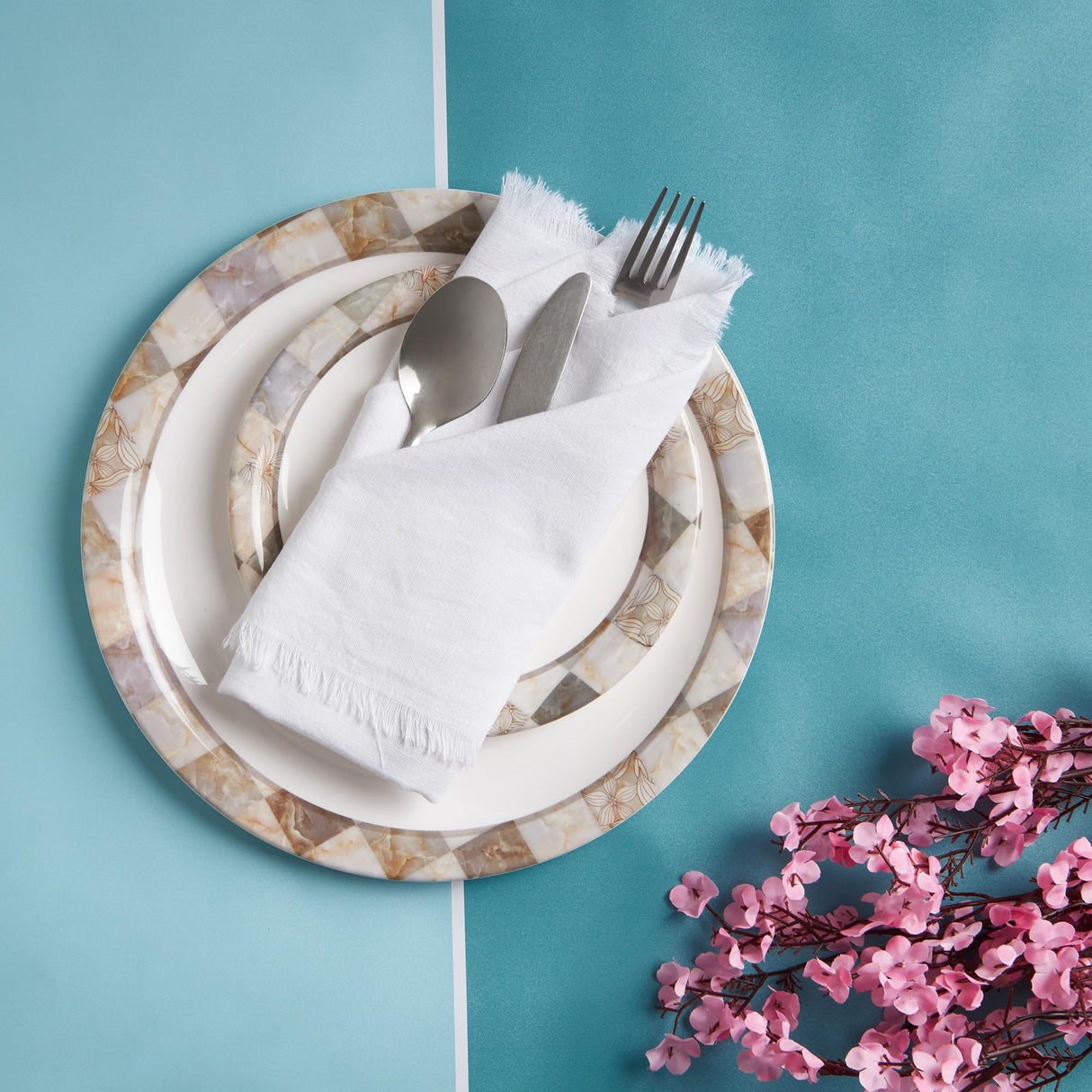 ACCENTHOME White Cotton Linen Napkin Set of 12 18x18 inch Dinner Napkins - Washable Soft Premium Hotel Quality Reusable Hemmed Edges Napkins Perfect Table Linens for Family Dinners, Weddings ACCENTHOME