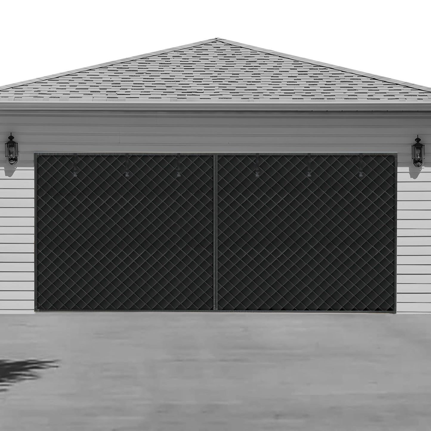 Garage Door Screen for Winter，Garage Door Insulation Kit，Magnetic Thermal Insulated Door Curtain for Garage Door, Garage Insulated Door Curtain ， Weatherproof, Windproof, Soundproof(9 * 7Ft) - WoodArtSupply