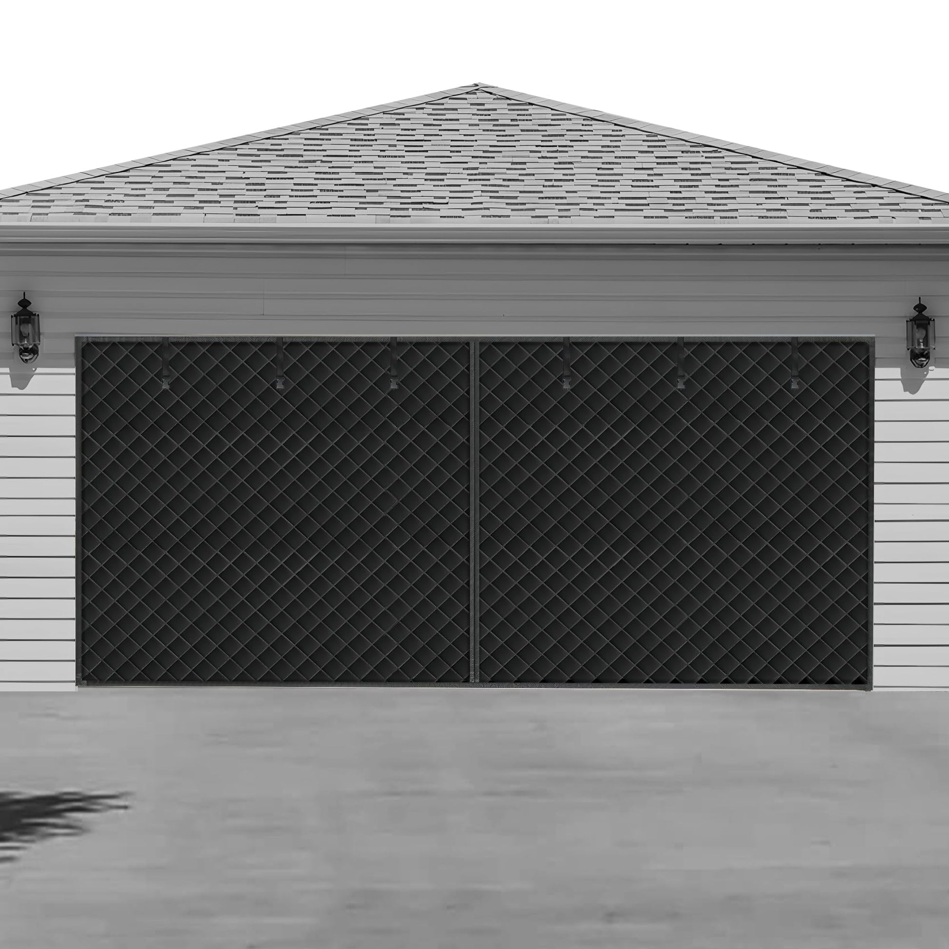 Garage Door Screen for Winter，Garage Door Insulation Kit，Magnetic Thermal Insulated Door Curtain for Garage Door, Garage Insulated Door Curtain ， Weatherproof, Windproof, Soundproof(9 * 7Ft) - WoodArtSupply