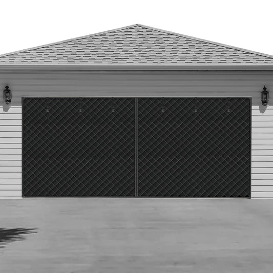 Garage Door Screen for Winter，Garage Door Insulation Kit，Magnetic Thermal Insulated Door Curtain for Garage Door, Garage Insulated Door Curtain ， Weatherproof, Windproof, Soundproof(9 * 7Ft) - WoodArtSupply