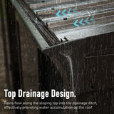 Domi 12x16FT Lean-to Sunroom, Wall Mounted Solarium with Galvanized Steel Sloping Roof, Moveable PVC Screen, Front Door&Side Sliding Door, Outdoor Permanent Gazebo Against Wall Sun Room for Patio Deck domi outdoor living