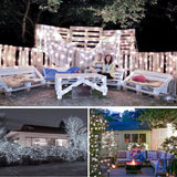 KNONEW 170FT Outdoor Christmas Fairy Lights Plug in,500 LED String Lights Outdoor Waterproof 8 Modes Memory Times for Wedding Bedroom Walls Garden Trees Decoration(Cool White) KNONEW