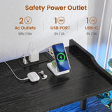 BTHFST 12 Drawers TV Stand Dresser for 65/70 inch TV, Entertainment Center with LED Lights & Power Outlets, 63" Large LED TV Stand, TV Console for Bedroom BTHFST