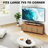 5Rcom Universal TV Stand, Large TV Legs for 37-86 Inch Flat Curved TVs with Cable Management, 6 Height Adjustment Table Top TV Mount Stand Up to 150lbs, Black 5Rcom