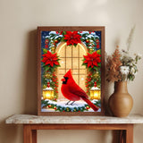 CRZMODE Christmas Paint by Numbers Kit for Adults, Cardinal Paint by Numbers for Adults, Acrylic Painting Crafts for Home Decor Gift (16x20inch) CRZMODE