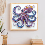 MVVMTOP Diamond Art Painting Kit, 5D DIY Octopus, Special Shape Crystal Artificial Diamond Partial Mosaic Handicraft for Beginners, Wall Decor Art for Bedroom, Office, Living Room, Christmas Gift MVVMTOP