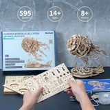 3D Wooden Puzzles for Adults, 3D Puzzle Model Aurora Jellyfish Toys Building Kits, DIY Wood Crafts Cool Toy Hobbies for Men Women, Creative Assembly Gifts RUIFAM