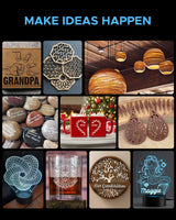 OMTech K40+ 40W CO2 Laser Engraver, 12"x8" Desktop Laser Cutter & Engraving Machine for Home Use, LightBurn Compatible LightBurn & LaserGRBL Compatible Laser Head Air Assist Water Pump OMTech