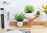 Der Rose 2 Pack Fake Plants Mini Artificial Greenery Potted Plants for Home Decor Indoor Office Table Room Farmhouse Der Rose