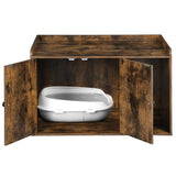 FEANDREA Litter Box Enclosure, Cat Litter Box Furniture Hidden, with Front Entry, Modern Cat House for Indoor Cat, Kitty, Side End Table, 32.4 x 20.9 x 19.7 Inches, Rustic Brown UPCL001X01 Feandrea