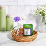 Hushee 3 Pcs Small Round Keys Basket for Entryway Woven Bowl Basket Rattan Wicker Round Tray Organizing for Keys Wallet Cell Phone Tabletop Serving Fruit Food Holder Decorative Table Storage Hushee