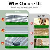 MGNO 2PCS Galvanized Raised Garden Bed Outdoor with Legs,48×18×32in Metal Elevated Raised Planter Box for Backyard, Patio, Balcony, 300lb Capacity,Silver… MGNO