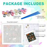 Paint by Numbers Kit for Adults - Halloween Bookshelf Adult Paint by Number Kits on Canvas for Beginner, Skull DIY Acrylic Oil Number Painting for Adults, Perfect for Home Decor Gift 16x16 Inch GEEHEIY