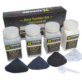 Toromp 3 LBS Rock Tumbler Grit and Polish Refill Kit - Tumbling Grit Media, Polish Up to 20 lbs. of Rocks, Works with Any Rock Polisher & Tumbler Supplies (4 Step -3 LBS)… Toromp