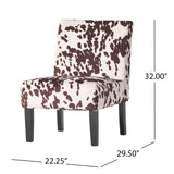 Christopher Knight Home Kassi Fabric Accent Chairs, 2-Pcs Set, Milk Cow Christopher Knight Home