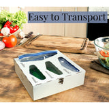 AuldHome Enamelware Kitchen Bag Organizer (White), Farmhouse Style Holder Compatible with Zipper Seal Kitchen Storage AuldHome Design