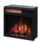 ClassicFlame 18" Infrared Quartz Electric Fireplace Insert with Safer Plug, Black ClassicFlame