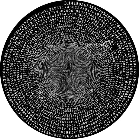 Bgraamiens Puzzle -π Day Puzzle The Mystical π Puzzle Hard Unique Round Numbers Puzzle for Adults (π in Black and White) Bgraamiens