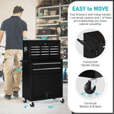 Greenvelly Metal Tool Chest,8-Drawer Rolling Tool Chest with Wheels,Tool Cabinet with Wheels,2 in 1 Detachable Tool Cabinet,Liners and Locking System for Warehouse, Garage,Workshop,(BLACK) Greenvelly