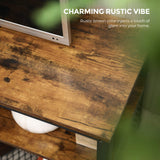 VASAGLE TV Stand, Bench, Console for up to 60 Inch Televisions, Coffee Table, Rustic Brown ULTV50BX VASAGLE