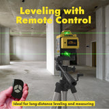 Laser Level 360 Self Leveling Twinkle Star 16 Line 4D Green Line Laser Picture Hanging Construction, 4800 mAh 2 Rechargeable battery with Remote Controller, Tool Kit, Magnetic Rotating Stand Included Twinkle Star