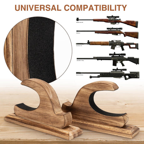 DGWJSU Gun Rack Wall Mount, Real Wood Shotgun & Rifle Wall Mount Holder Display for Sword Bow Firearm, Vintage Gun Holder Hangers for Gun Safe As Gifts for Men DGWJSU