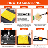 LDK Soldering Iron Kit, 100W Digital Soldering Iron Cautin for Electronics, Soldering Iron Pen Soldering Gun Jewelry Welding Kit with 5pcs Tips, Stand, Solder, Solder Paste, Solder Sucker, Tweezers LDK