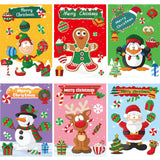 Fancy Land Christmas Cards with Envelopes and Stickers 18pcs Holiday DIY Make Your Own Christmas Cards Making Kit Craft for Kids Classic Fancy Land
