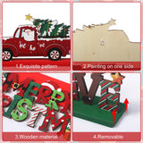 Capoda 6 Pcs Christmas Table Decorations Wooden Christmas Table Centerpieces Xmas Snowman Santa Claus Gnome Table Signs Merry Christmas Table Toppers for Holiday Party Supplies (Red, White) Capoda