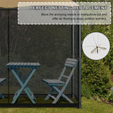 COWVIE Gazebo Replacement Netting Screen, 10' x 12' Universal Gazebo 4-Panel Mosquito Sidewalls with Double Zippers for Outdoor Patio (Only Netting) COWVIE