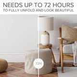 ZICOTO Beautiful Boucle Pouf Ottoman and Foot Rest - Elevate Your Living Room Decor with Lightweight Comfort and Charm - A Round Modern Foam Filled Foot Stool Perfect to Rest Your Feet ZICOTO