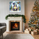 BYGFHLYW 5D Gnome Diamond Painting Kits for Adults, Gnome Christmas Diamond Art Kits for Adults Beginner, DIY Full Drill Diamond Dot Gem Painting for Home Wall Decor 13.7x13.7inch BYGFHLYW