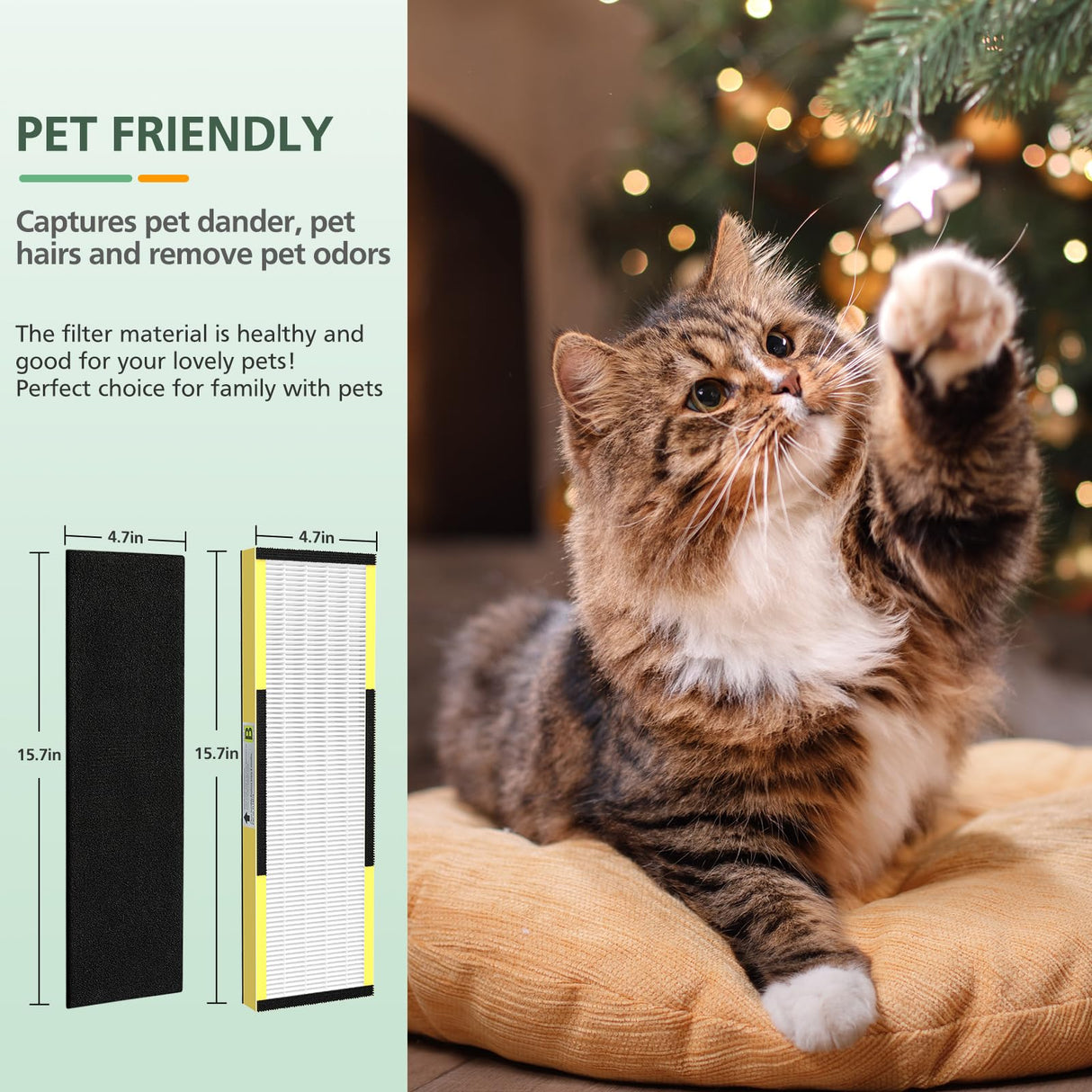 2 Pack FLT4825 True HEPA Filter B Replacement with Activated Carbon Pre-Filters Compatible with Guardian Air Purifier AC4825 AC4300 AC4800 AC4900 AC4850 isinlive