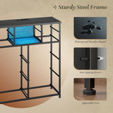 DurayLoly Dresser for Bedroom with Charging Station and LED and 10 Fabric Drawers, Sturdy Bedroom Dresser for Storage, Closet, Hallway (Black) DurayLoly