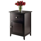 Winsome Eugene Accent Table, 18.90"W x 14.96"D x 25"H, Espresso Winsome