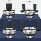 3-1/4 inch 2-Jaws Pen Drilling Wood Lathe Chuck with 1" X 8TPI Headstock Thread, Dedicated Reversible Self-Centering Pen Drilling Lathe Chuck for Woodturning Pen Turning Lathe NNBWKIXI
