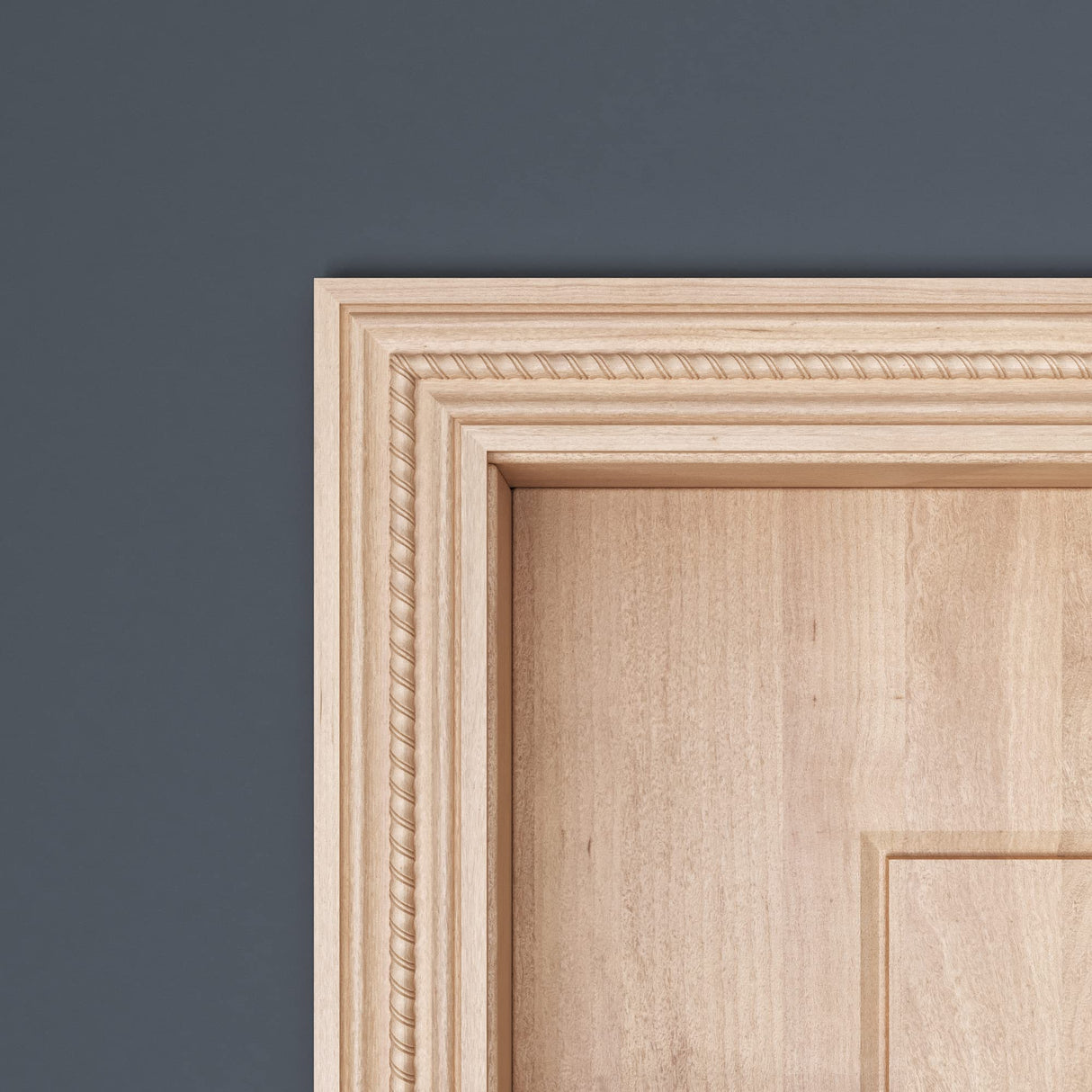 1124-4FTWHW Unfinished White Hardwood Casing Moulding ORNAMENTAL