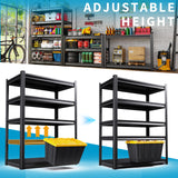 72''H Garage Shelving Heavy Duty 5-Tier Adjustable Storage Shelves Unit,3000 LBS Metal Utility Rack Shelf for Industries, Warehouses, Basement,Black (72''H x 36''W x 16''D) LBVSKK