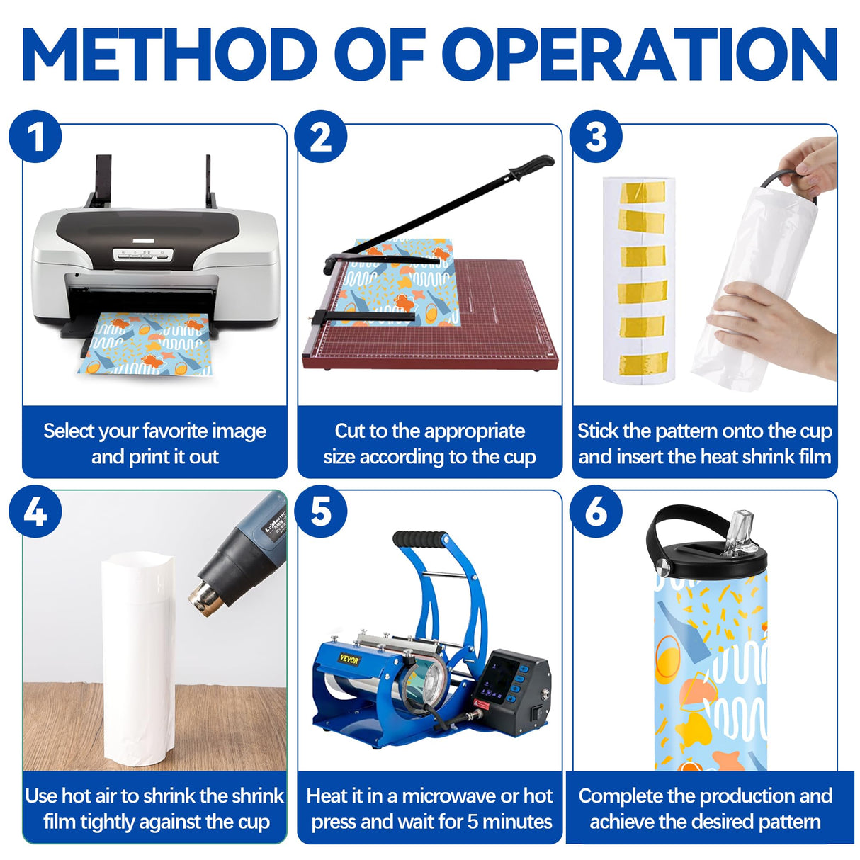 Joyclub 8 Pack Sublimation Water Bottle Blanks 20 oz Sublimation Tumblers with Handle Sports Skinny Insulated Tumblers Bulk Joyclub