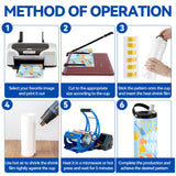 Joyclub 8 Pack Sublimation Water Bottle Blanks 20 oz Sublimation Tumblers with Handle Sports Skinny Insulated Tumblers Bulk Joyclub