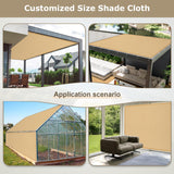 LOVE STORY Shade Cloth 3/6/8/10/12/20FT Sun Shade Cloth with Grommets Pergola Shade Cover 95% UV Protection for Patio Outdoor, 10x12 FT Sand LOVE STORY