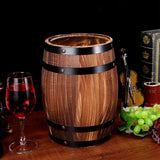 Yardwe Wooden Whiskey Barrels Bucket Wine Barrels Planters Flower Planter Plant Pots Boxes Container Water Wishing Well Pail Garden Backyard Primitive Planter Outdoor Indoor Home Decor Yardwe