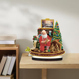 Christmas Diamond Art Tabletop Decoration, DIY Santa Claus in Carving, Diamond Art 5D Special Shape Crystal Diamond Partial Diamond Art Painting Mosaic Handicraft, Home Office Tabletop Decor Gift MVVMTOP