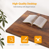 CubiCubi L Shaped Desk, 55 Inch Computer Desk with Reversible Storage Shelves Home Office Corner Desk Study Writing Table, Deep Brown CubiCubi