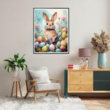SKRYUIE Paint by Numbers Kit for Adults Beginner Easter, Acrylic Rabbit Oil Painting by Numbers Kits with AcrylicPaintwork Art Crafts Canvas for Home Decor 16x20 inch / 40x50 cm - Bunny Easter SKRYUIE