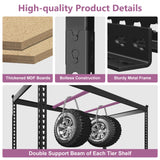 Prilinex Heavy Duty Storage Shelves 48" W x 18" D x 72" H - 5-Tier Adjustable Metal Garage Shelving Unit, Standing Utility Shelf Racks for Pantry Warehouse Kitchen, Black Prilinex