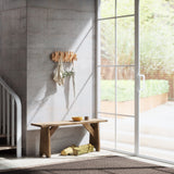 Umbra Picket 5 Hooks, Wall-Mounted Rail, Doubles as Art, Beveled Pine Wood Dowels, Natural Finish Umbra